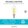 Luxrite B11 LED Light Bulbs 5W (60W Equivalent) 550LM 4000K Cool White Dimmable E12 Candelabra Base 6-Pack LR21596-6PK